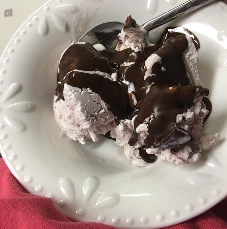 Melt down your cannabis holiday chocolate & use it top some ice cream.